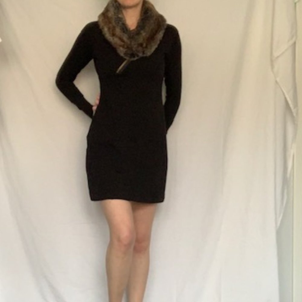 Athleta Snow Summit Dress, Removable Faux Fur